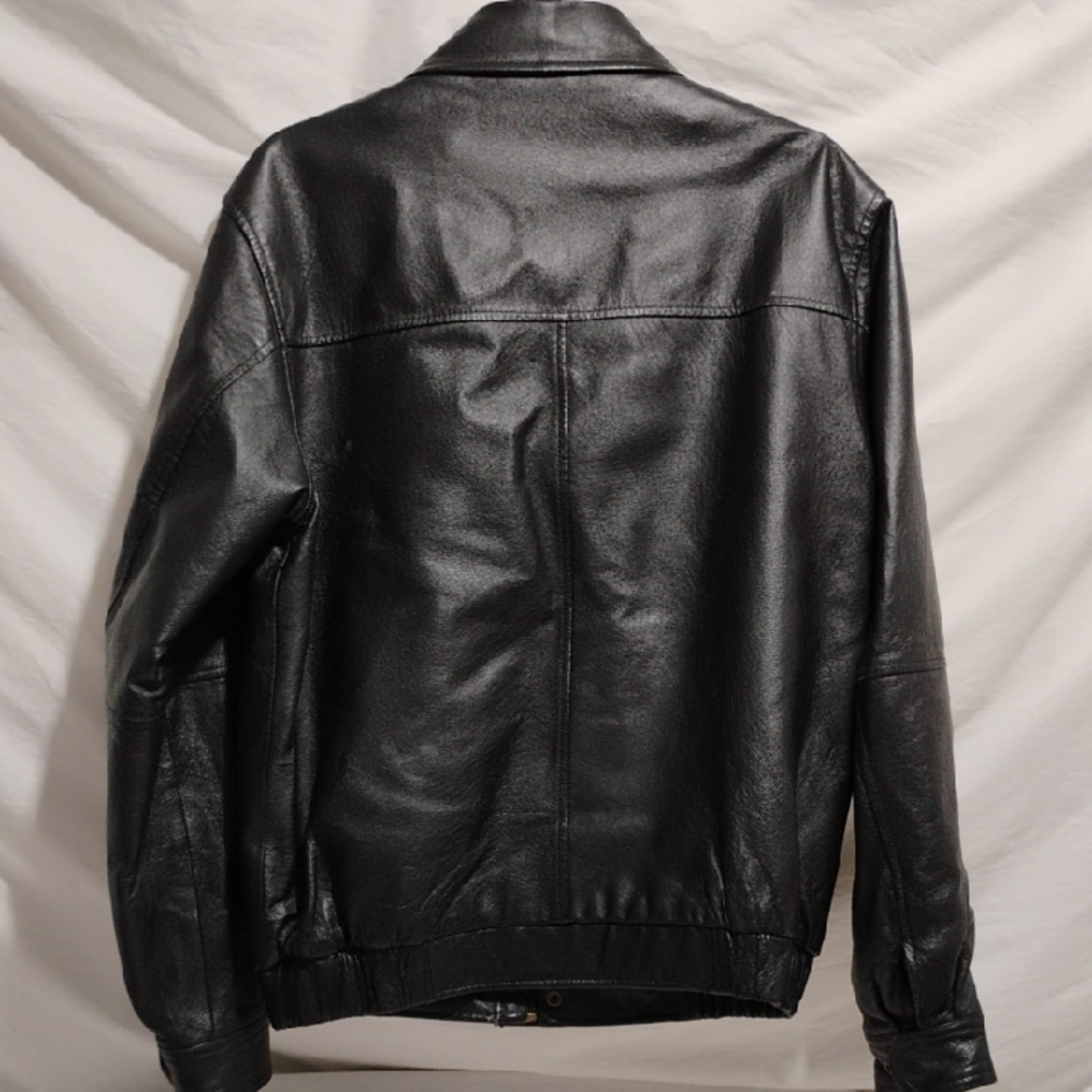 Covington Men's Black Leather Jacket Sz.S/C (X-62 CRATE) - Picture 7 of 14